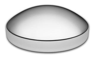 11288 CH POINTED REAR HUB CAP 8 1/2" DMTR XL, 8 OF 3/4" STUDS