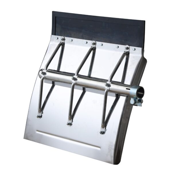 13811RBMS 24*22 18 GAUGE SS QTR FENDER W TOP RND BRACKET AND SUPPORT