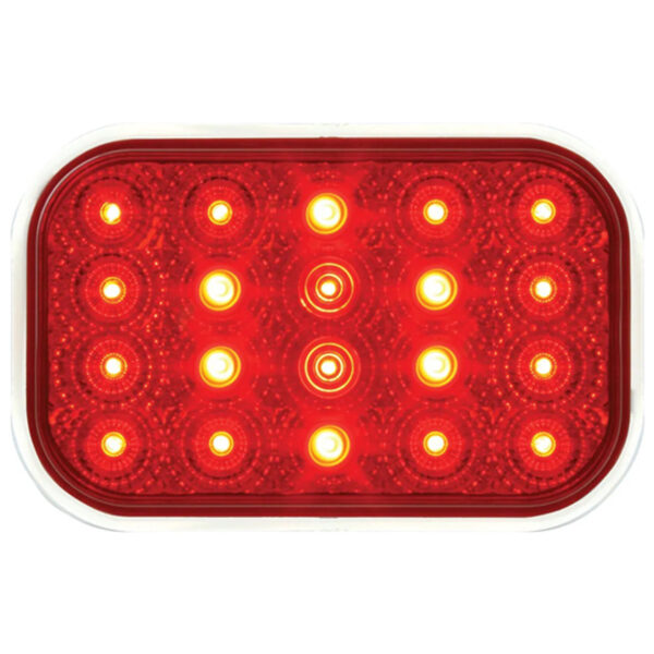 13922 RE- SS REAR LIGHT PANEL W/4 RED SPYDER RECTANGULAR LIGHT