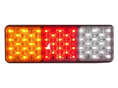 13945 RE - SS REAR PANEL W/4-4¨ ECONOMY LED LIGHTS & W/4-2¨ LED LIGHTS ON THE TOP