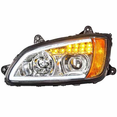 13959AD - KW T600 & T660 MIRROR COVER W/5-3/4¨ AMBER LED TURN SIGNAL LIGHTS-DRIVER SIDE
