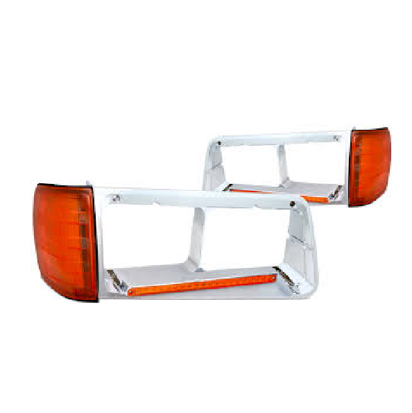 4531 A-D- FREIGHTLINER FLD 120 HEADLIGHT BEZEL WITH TURN SIGNAL-DRIVER SIDE