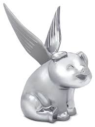 5041 CH FLYING PIG HOOD ORNAMENT