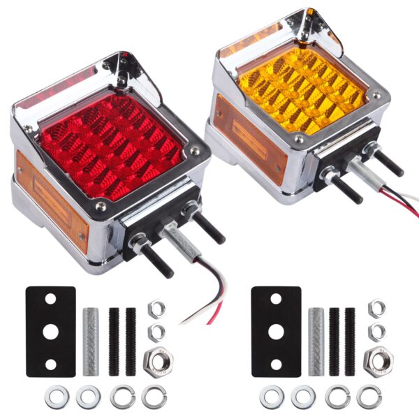 77112ARSD LED DOUBLE FACE SEQUNTIAL TURN SIGNAL LIGHT WITH 21 LED DRIVER SIDE