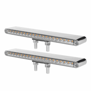 77125CAR 9" 20 LED DOUBLE FACE LT BAR CLEAR LENS AMBER/RED