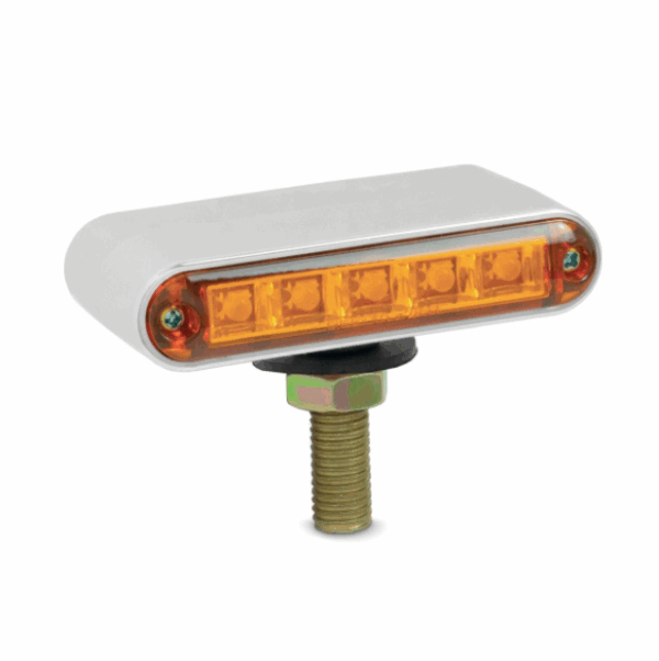 77128AR 3.5" 10 LED DOUBLE FACE LIGHT BAR AMBER/RED