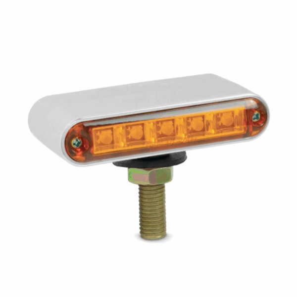 77128CAR 3.5" 10 LED DOUBLE FACE LIGHT BAR CLEAR LENS AMBER/RED