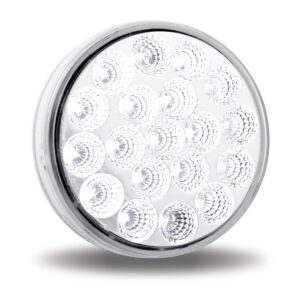7757C WHITE  4'' ROUND BACK UP LIGHT