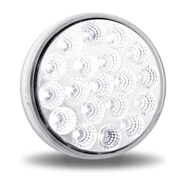 7757C WHITE  4'' ROUND BACK UP LIGHT