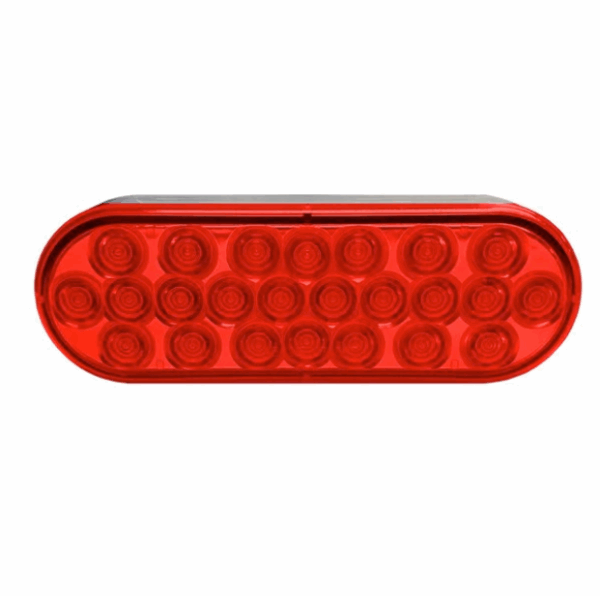 7761CR CLEAR RED OVAL ECONOMY LT WITH 24 LED DIODES