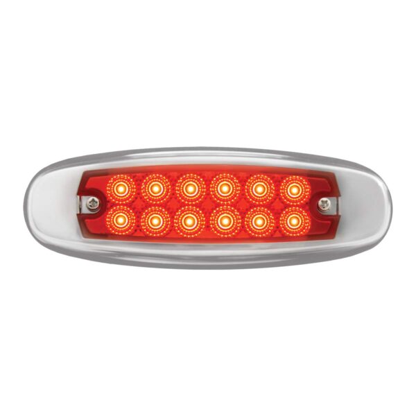 7764CR 4 IN RND SPYDER LIGHT WITH 12 LED DIODE RED LIGHT W CLEAR REFLECTOR