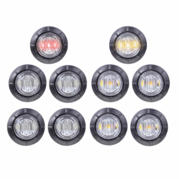 7771A/CH-5 2 LED 3/4" AMBER MARKER LIGHT 5 PK