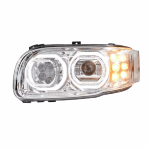 77917CHD - PETERBILT 388/389 LED HEADLIGHT CHROME W/HALO (DRIVER)