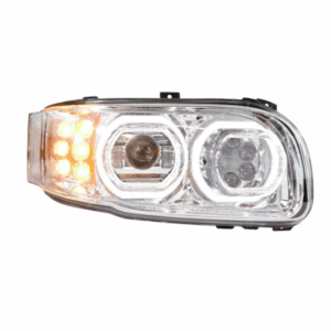 77917CHP - PETERBILT 388/389 LED HEADLIGHT CHROME W/HALO (PASSENGER)