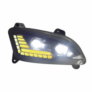 77922BLKP PETERBILT 587/ 579 2012-21 LED HEADLIGHT W/ HALO & SEQUENTIAL TURN SIGNAL BLACK (PASSENGER)