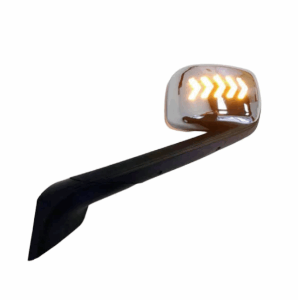 8012D-FL 2018+ CASCADIA HOOD MIRROR W/L SHAPED LED TURN SIGNAL-DRIVER SIDE