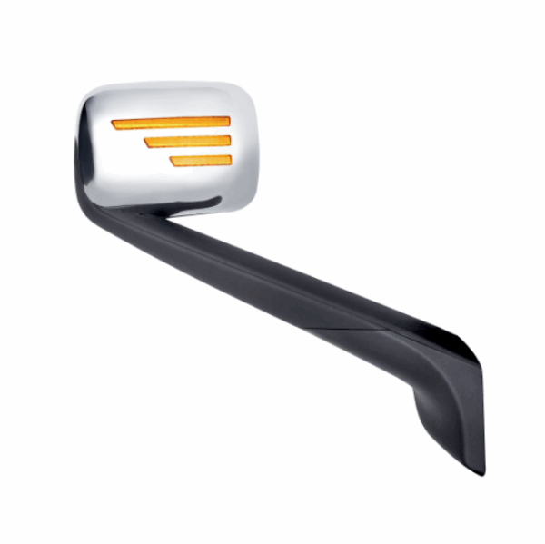 8013P FL 2018+ CASCADIA HOOD MIRROW W/3 LINE TURN SIGNAL PASSENGER SIDE