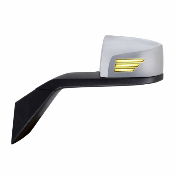8019D- VOLVO VNL HOOD MIRROR W/3 LINE TURN SIGNAL-DRIVER SIDE