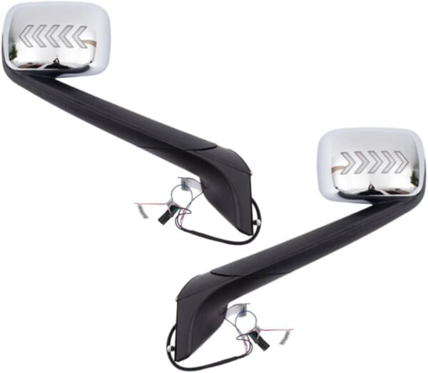 CHROME 5 ARROW MIRRORS  HOOD MIRRORS 2018+ CASCADIA  DRIVER