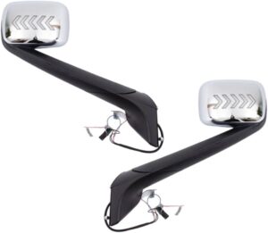 CHROME 5 ARROW MIRRORS  HOOD MIRRORS CASCADIA  2018+PASSENGERPASSENGER