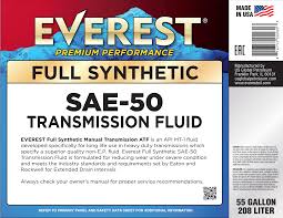EVEREST SAE 50 SYNTHETIC MANUAL TRANS FLUID