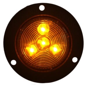 HD20010YF 2"ROUND FLANGED LIGHT AMBER