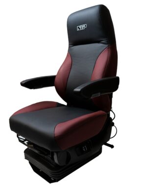 KN-HB0S16 STANDARD RISER W/ WIDE CUSHION ARMS AND BELLOW ISOLATED WITH LOCKOUT LEATHER BLK AND RED