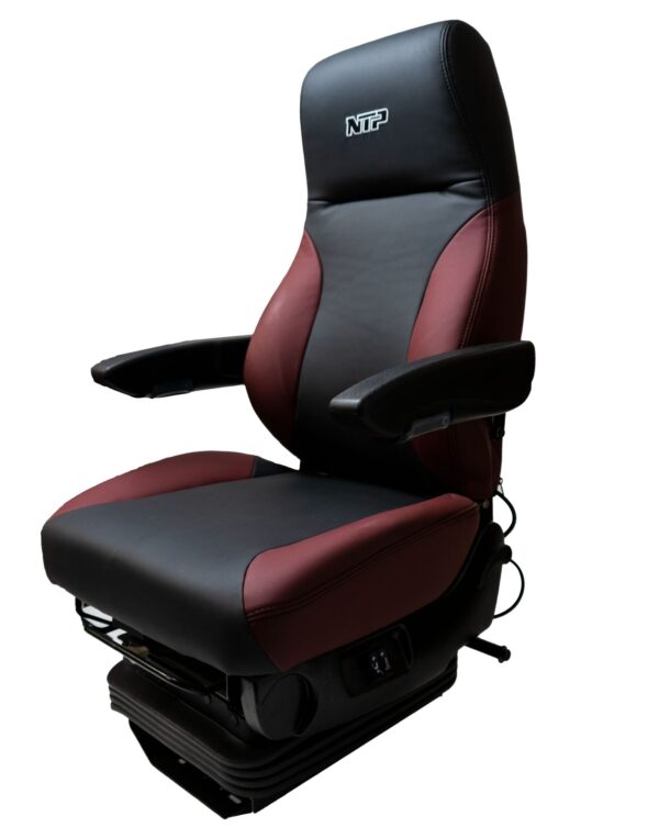 KN-HB0S16 STANDARD RISER W/ WIDE CUSHION ARMS AND BELLOW ISOLATED WITH LOCKOUT LEATHER BLK AND RED