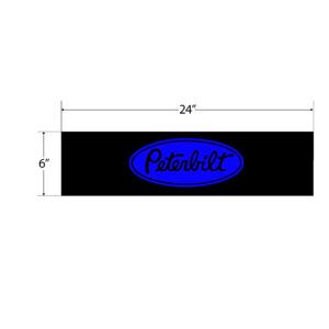 MPB-2406 - PB LOGO MUD FLAP 24¨X6¨ BLUE
