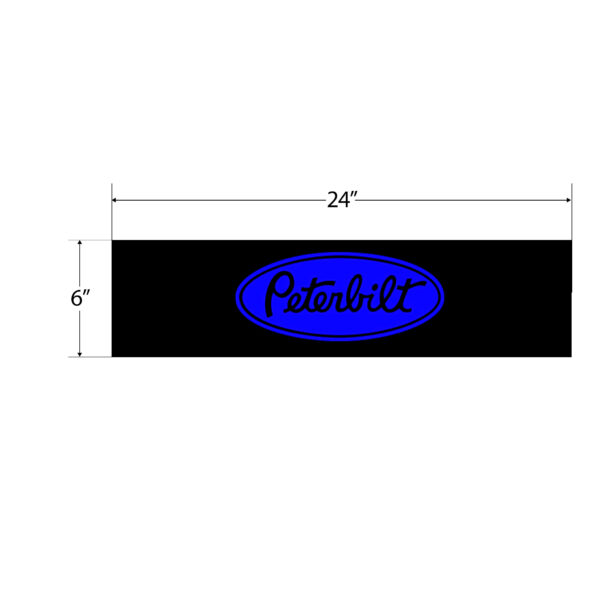 MPB-2406 - PB LOGO MUD FLAP 24¨X6¨ BLUE