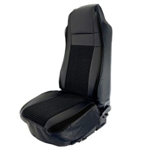 SC-1001BLK LEATHER AND CLOTH ALL BLK SEAT COVER