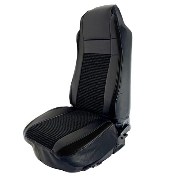 SC-1001BLK LEATHER AND CLOTH ALL BLK SEAT COVER