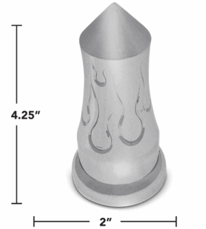 11143 FLAME NUT COVER TALL PUSH ON