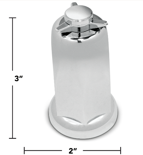 11147 Cylinder w/ Spinner Lug Nut Cover Push On