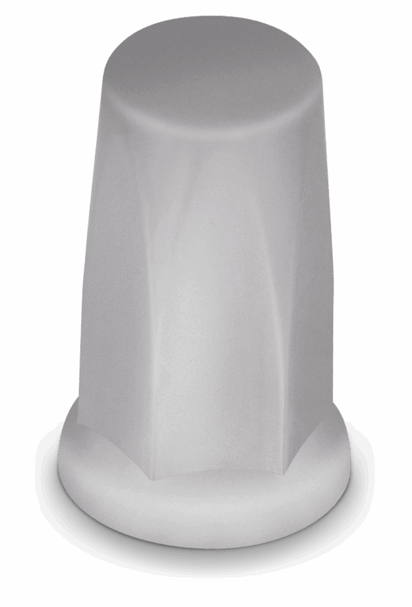 11148 33MM PUSH ON TALL CYLINDER LUGNUT COVER W/FLNG