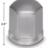 11169 CH PLSTC 33MM HEXAGON ROUND TOP LUG NUT CONVER THREAD ON
