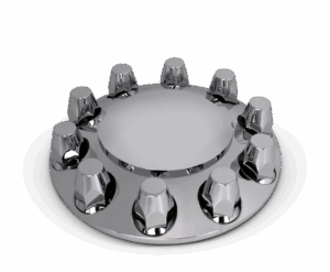 11220- CH PLASTIC FRONT AXLE COVER W/33MM SCREW ON LUG NUTS