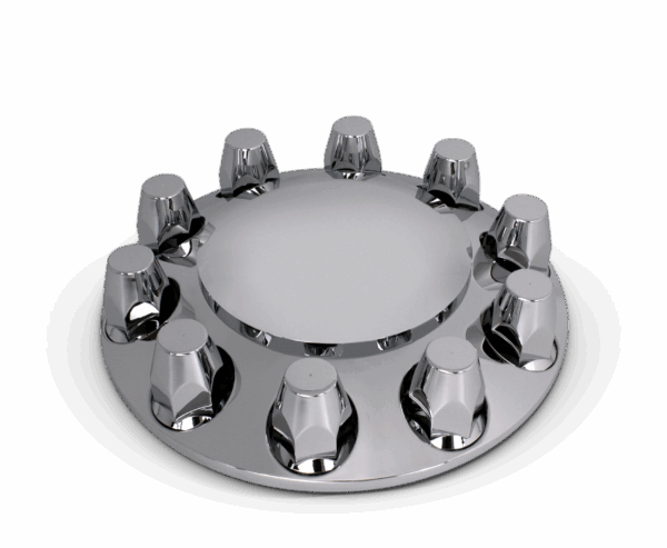 11220- CH PLASTIC FRONT AXLE COVER W/33MM SCREW ON LUG NUTS