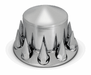 11221-P CH PLASTIC POINTED REAR AXLE COVER W/REMOVABLE CAP & 10-33mm POINTED SCREW ON LUG NUTS