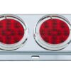 14000RE - SS REAR LIGHT BAR-2 PIECE W/6-4¨ ECONOMY LED LIGHTS-2.5¨ BOLT SPACING