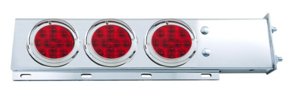 14000RE - SS REAR LIGHT BAR-2 PIECE W/6-4¨ ECONOMY LED LIGHTS-2.5¨ BOLT SPACING