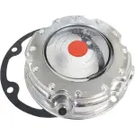 Hub Cap, Aluminum, with Plug & Gasket - H:6, BC:5.5, Idp:1-11/16, ID:4-7/16, OD:6-3/16