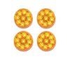 7740A-4 2" AMBER 9-LED LT W/DMND RFLCTRS PKG OF 4