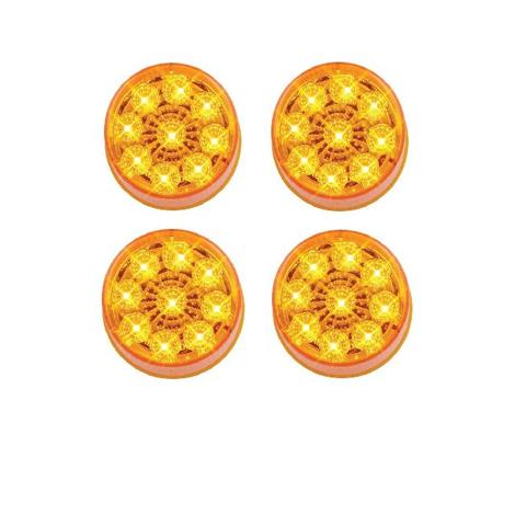 7740A-4 2" AMBER 9-LED LT W/DMND RFLCTRS PKG OF 4