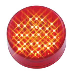 7741CR-4 RED 2 IN LED RND MRKR W/CLR LENS, 9 LEDS, PKG OF 4