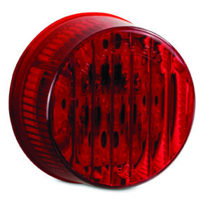 7741R-4 RED 2 IN LED RND MRKR LT, 9 LEDS, 4 PK