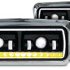 77912BLKD - UNIVERSAL LED PROJECTOR HEADLIGHT ASSEMBLY BLACK WITH HALO & HOUSING BUCKET (DRIVER)
