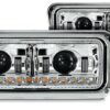 77912CHD - UNIVERSAL LED PROJECTOR HEADLIGHT ASSEMBLY CHROME WITH HALO & HOUSING BUCKET (DRIVER)