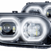 77917BLKD - PETERBILT 388/389 LED HEADLIGHT BLACK W/HALO (DRIVER)