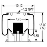Air Spring, Kenworth C81-1003, Peterbilt C81-6000 Firestone W01-358-8813 , C81-1012 Firestone W01-687-5459